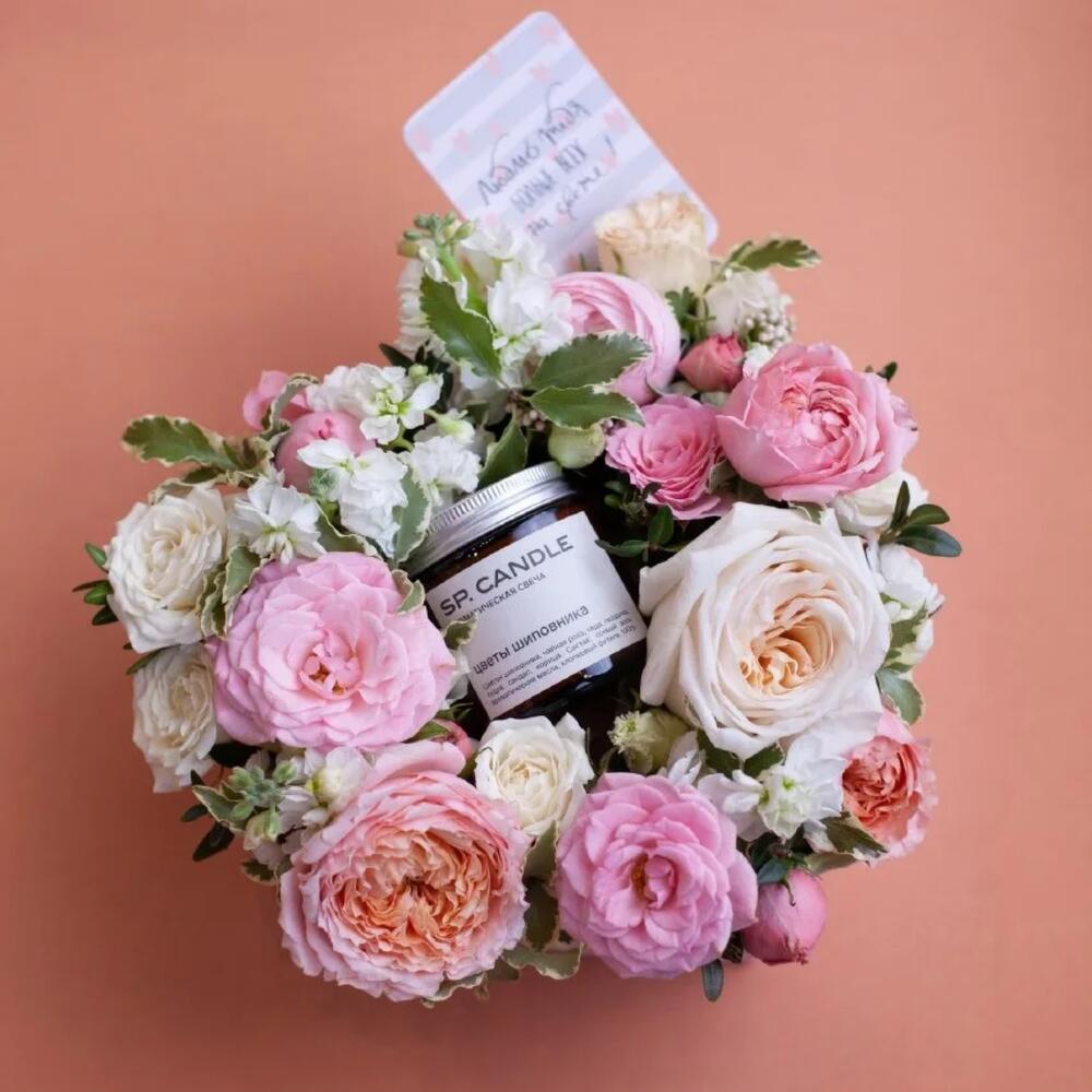 Сердце с ароматической свечой Лето внутри Сердце с ароматической свечой Лето внутри